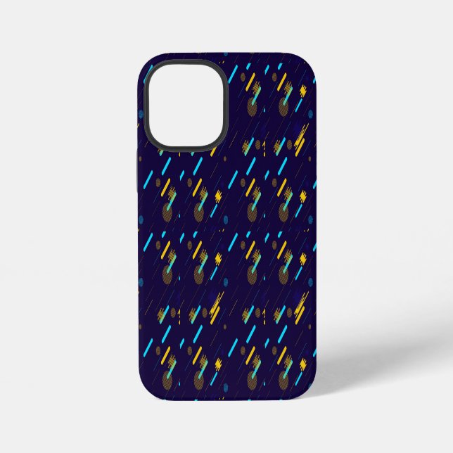 Coque iPhone A vibrant iPhone case with a dark blue background (Verso)
