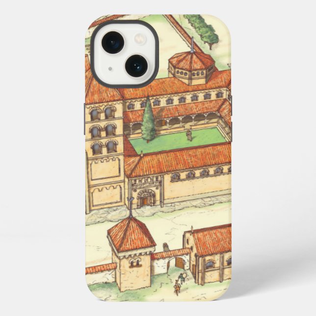 Coque iPhone Abbaye romane. Modèle (Verso)