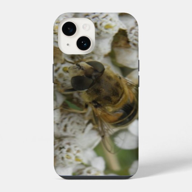 Coque iPhone Abeille de miel et fleurs (Verso)