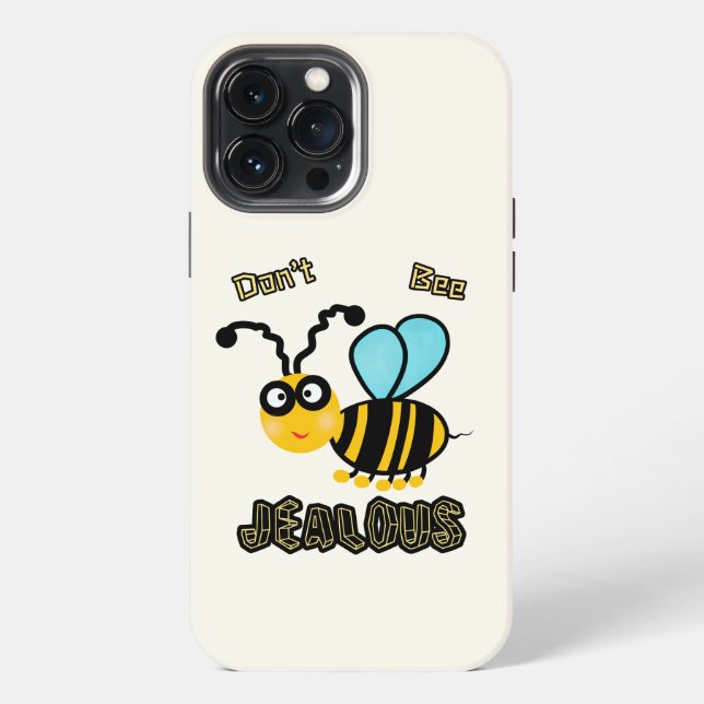 Coque iPhone Abeille drôle (Verso)
