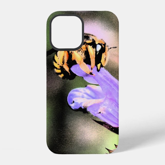 Coque iPhone Abeille et fleur iphcnm (Verso)