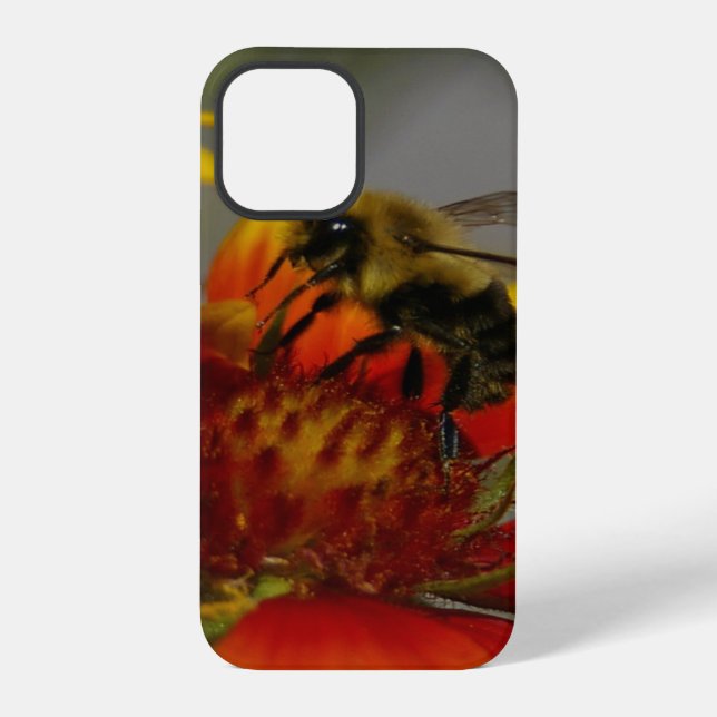 Coque iPhone Abeille et fleurs (Verso)