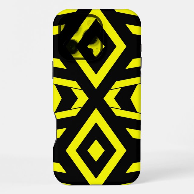 Coque iPhone Abeille géométrique (Verso)