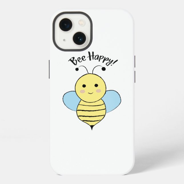 Coque iPhone Abeille Heureuse (Verso)