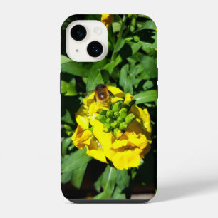Coque Pour iPhone 14 Abeille sur fleurs jaunes