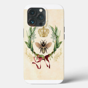 Etui iPhone 13 Pro Abeille Vintage botanique moderne