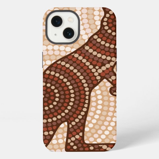 Coque iPhone Aboriginal kangaroo dot painting (Verso)