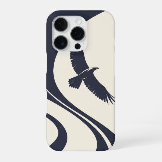 Coque iPhone 16 Pro Abstract Bird Minimalist Navy iPhone 16 Pro