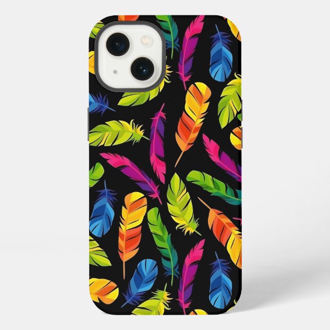 Coque iPhone Abstract colorful feather explosion (Verso)