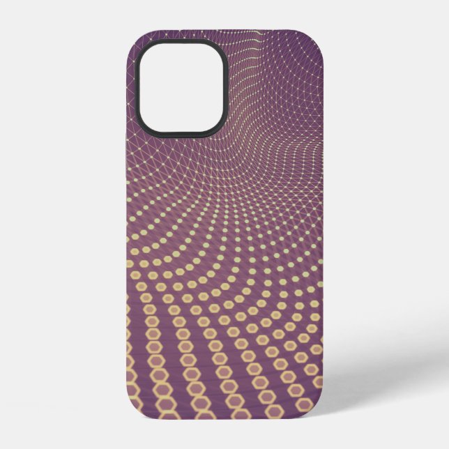 Coque iPhone Abstract polygonal space low poly dark background  (Verso)