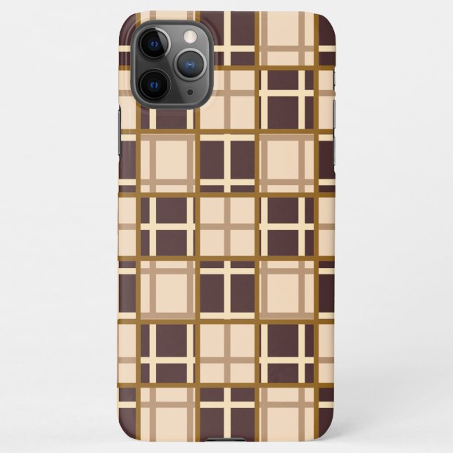Coque iPhone Abstract Shades of Brown iPhone 11 Pro Max Case (Dos)
