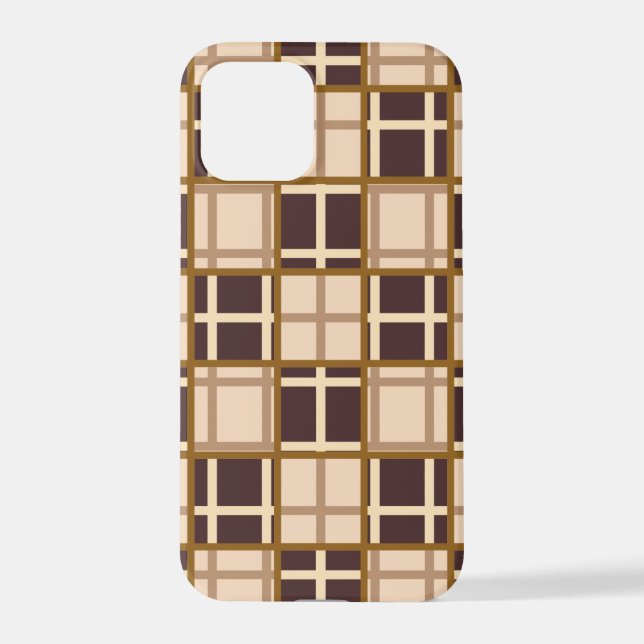 Coque iPhone Abstract Shades of Brown iPhone 12 Pro Case (Verso)