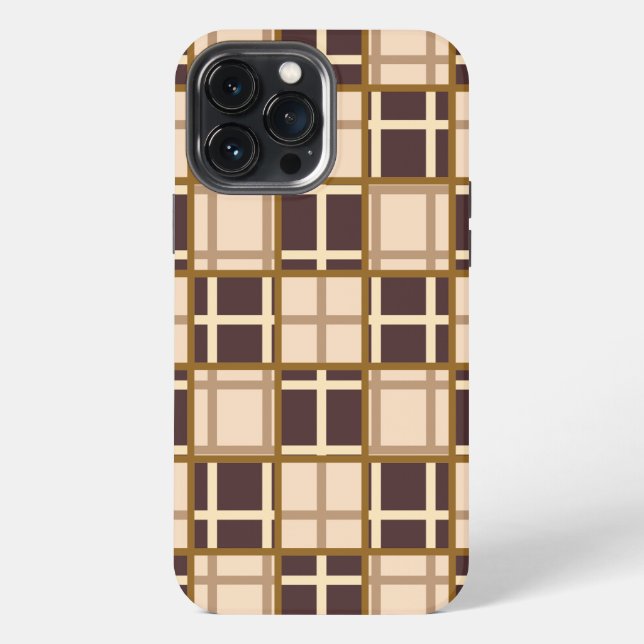 Coque iPhone Abstract Shades of Brown iPhone 13 Pro Max Case (Verso)