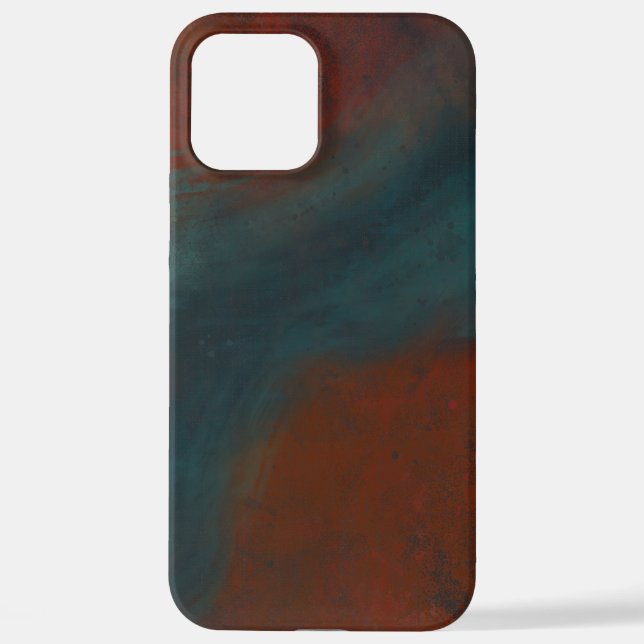 Coque iPhone Abstrait 1 : rouges et bleus (Verso)