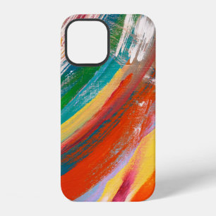 Coque iPhone 12 Abstrait art arrière - plan peinture à l'huile bro