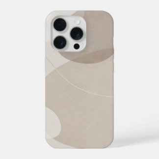 Coque iPhone 15 Pro Abstrait Beige Minimaliste
