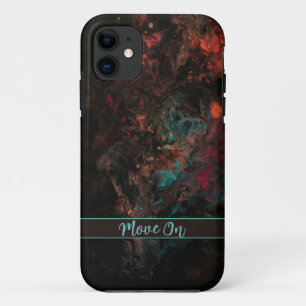 Coque iphone abstrait brun-rouge