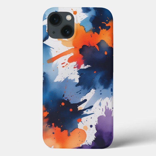 Coque iphone Abstrait d'aquarelle en gras (Verso)