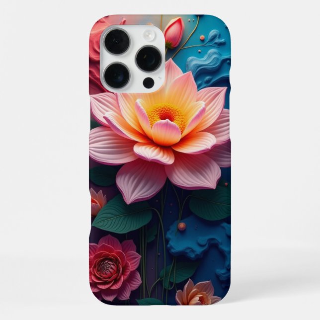 Coque iPhone Abstrait de fleurs (Verso)