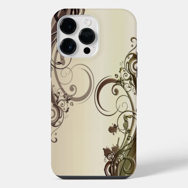 Coque iPhone Abstrait doré (Verso)