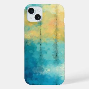 Coque iPhone 15 Plus Abstrait Elegant mixte motif de peinture coloré