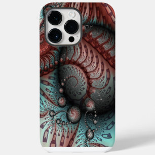 Coque Pour Pour iPhone 14 Pro Max Abstrait Fantaisie Vive Art Fractal Brun Bleu