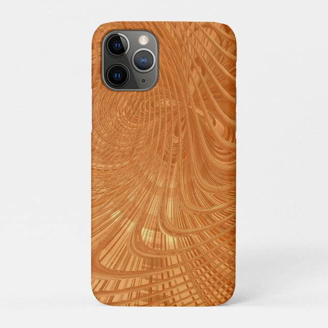 coque iphone Abstrait Gold Waves (Dos)