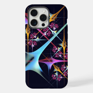 Coque iPhone 15 Pro Max Abstrait Moderne Fleur Rose Motif Couleur #01