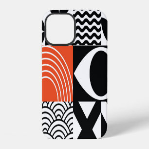 Coque iPhone 12 Abstrait moderne : toile de design artistique.