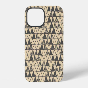 Coque iPhone 12 Abstrait Motif triangle Vintage.