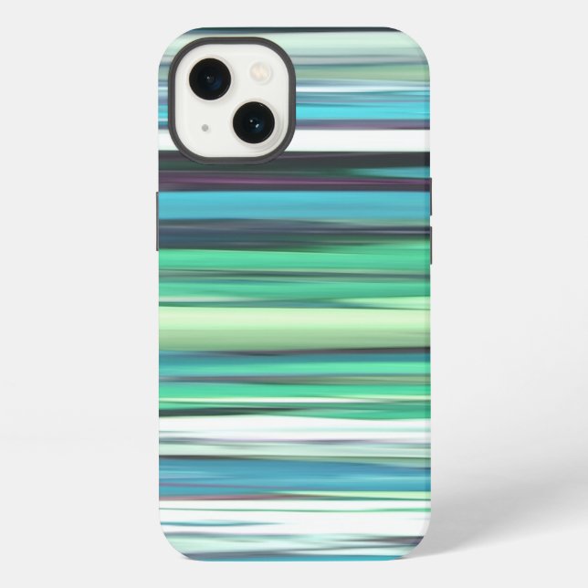 Coque iPhone Abstrait n° 2 : Aqua bleu vert flur Coque-Mate iPh (Verso)