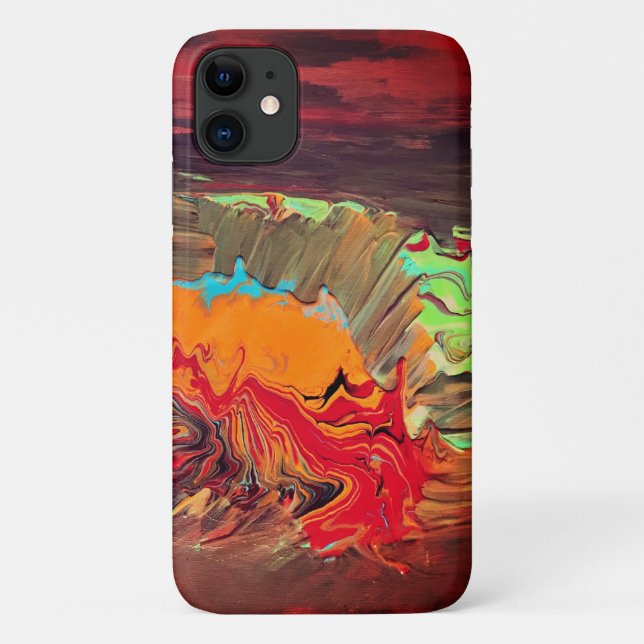 Coque iphone Abstrait - Orange (Dos)