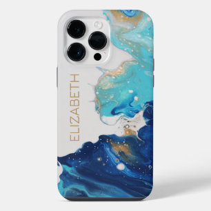 Coque Pour Pour iPhone 14 Pro Max Abstrait Paint Flow Alcohol Enk Ocean Waves Custom