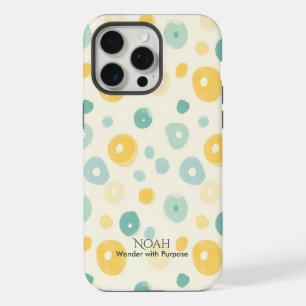 Coque iPhone 15 Pro Max Abstrait Pastel Ludique - Point Minimaliste