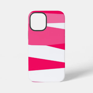 Coque iPhone 12 Mini abstrait rose et blanc