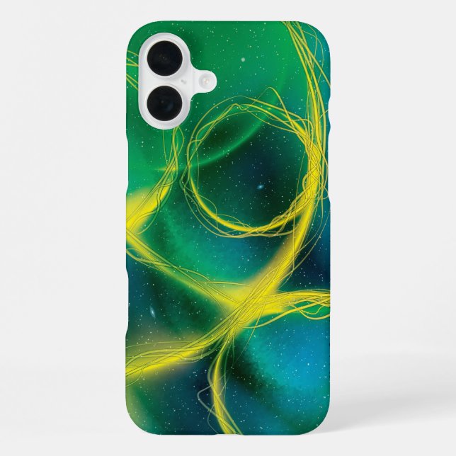 Coque iPhone Abstrait verdâtre (Verso)