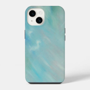 Coque Pour iPhone 14 Abstraite aqua turquoise peinture acrylique