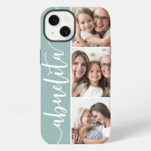 Etui iPhone 13 Abuelita Script Grand-mère Photo Collage