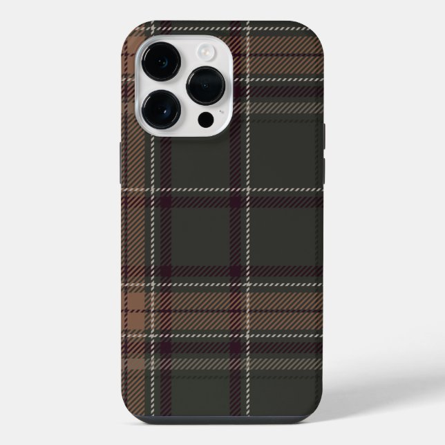 Coque iPhone Academia Green Plaid (Verso)