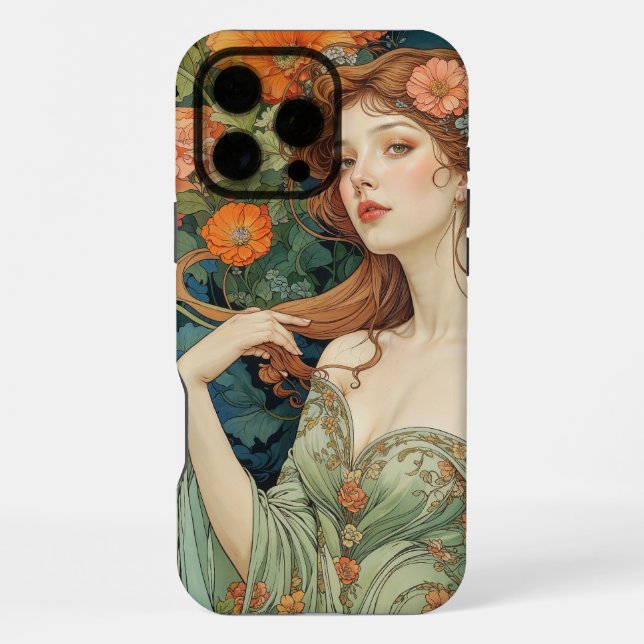 Coque iPhone 	Accessoire iPhone Art Nouveau de luxe (Verso)