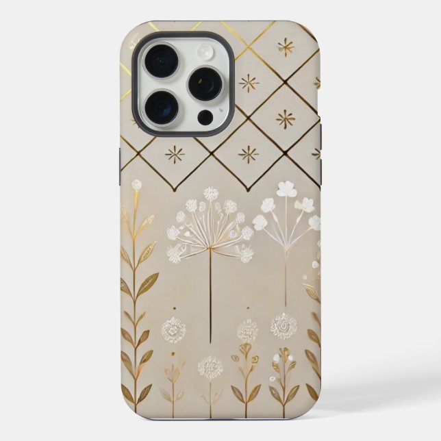 Coque iPhone Accessoires Murugi Dandelion doré (Verso)