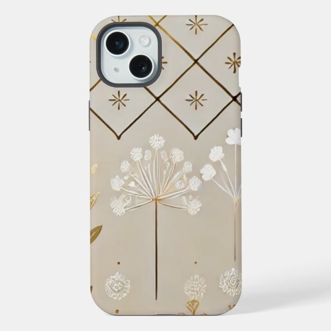 Coque iPhone Accessoires Murugi Dandelion doré (Verso)