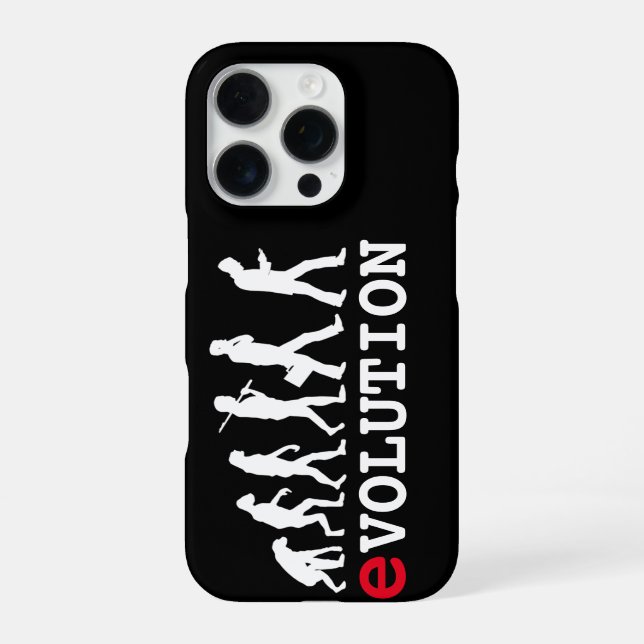 Coque iPhone Accro au smartphone évolution drôle (Verso)