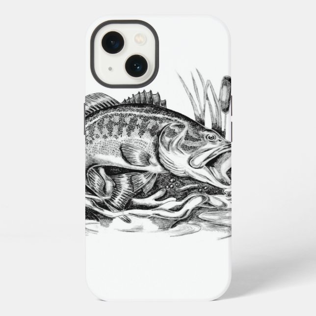 Coque iPhone Achigan à grande bouche (Verso)