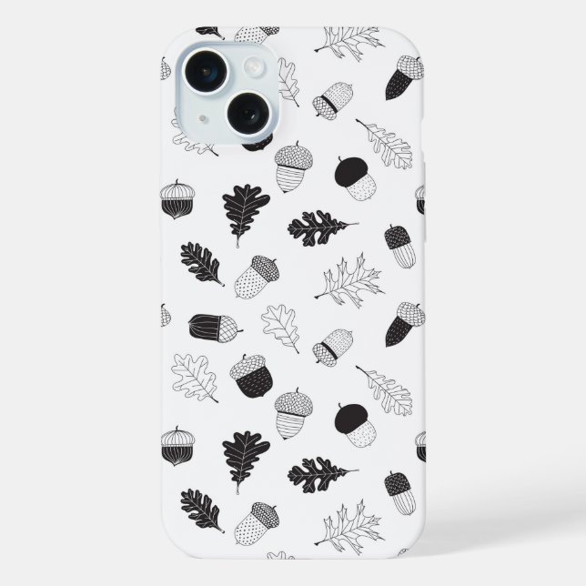 Coque iPhone Acorns et feuille (Verso)