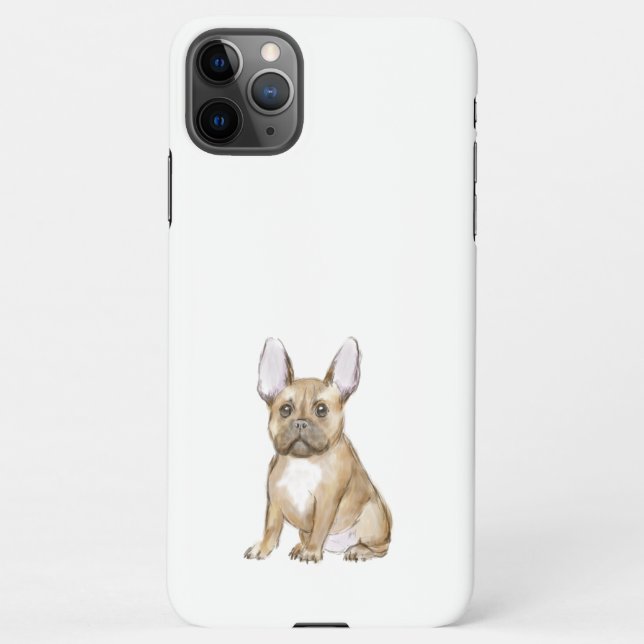 Coque iPhone Adorable chiot français bulldog (Dos)