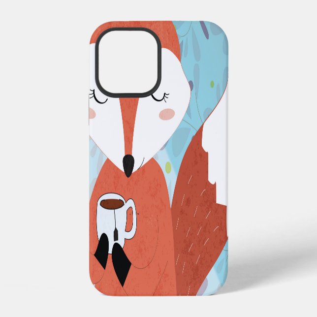 Coque iPhone Adorable Lady Fox Leaf Arrière - plan (Verso)