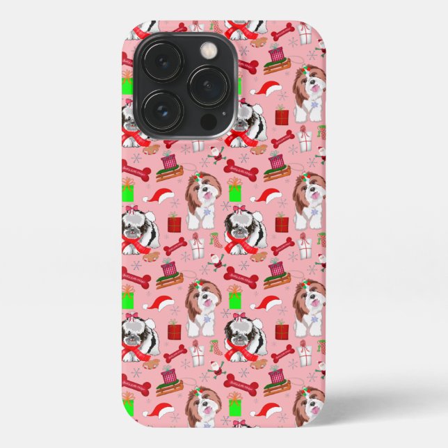 Coque iPhone adorable Noël Chih Tzu Motif (Verso)