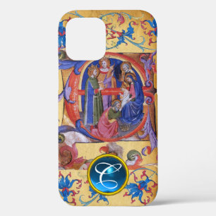 COQUE iPhone 12 ADORATION DU MONOGRAMME DE PARCHEMENT MAGI NOËL