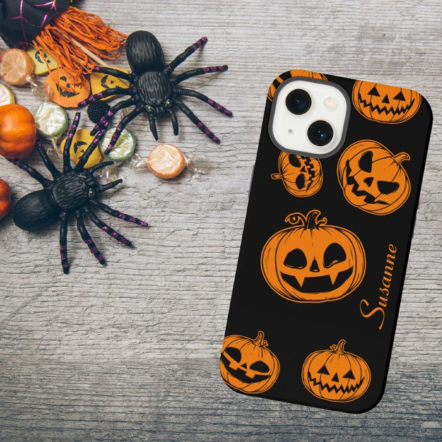 Coque iPhone Affaire téléphonique du Motif Citrouille Halloween (Créateur téléchargé)